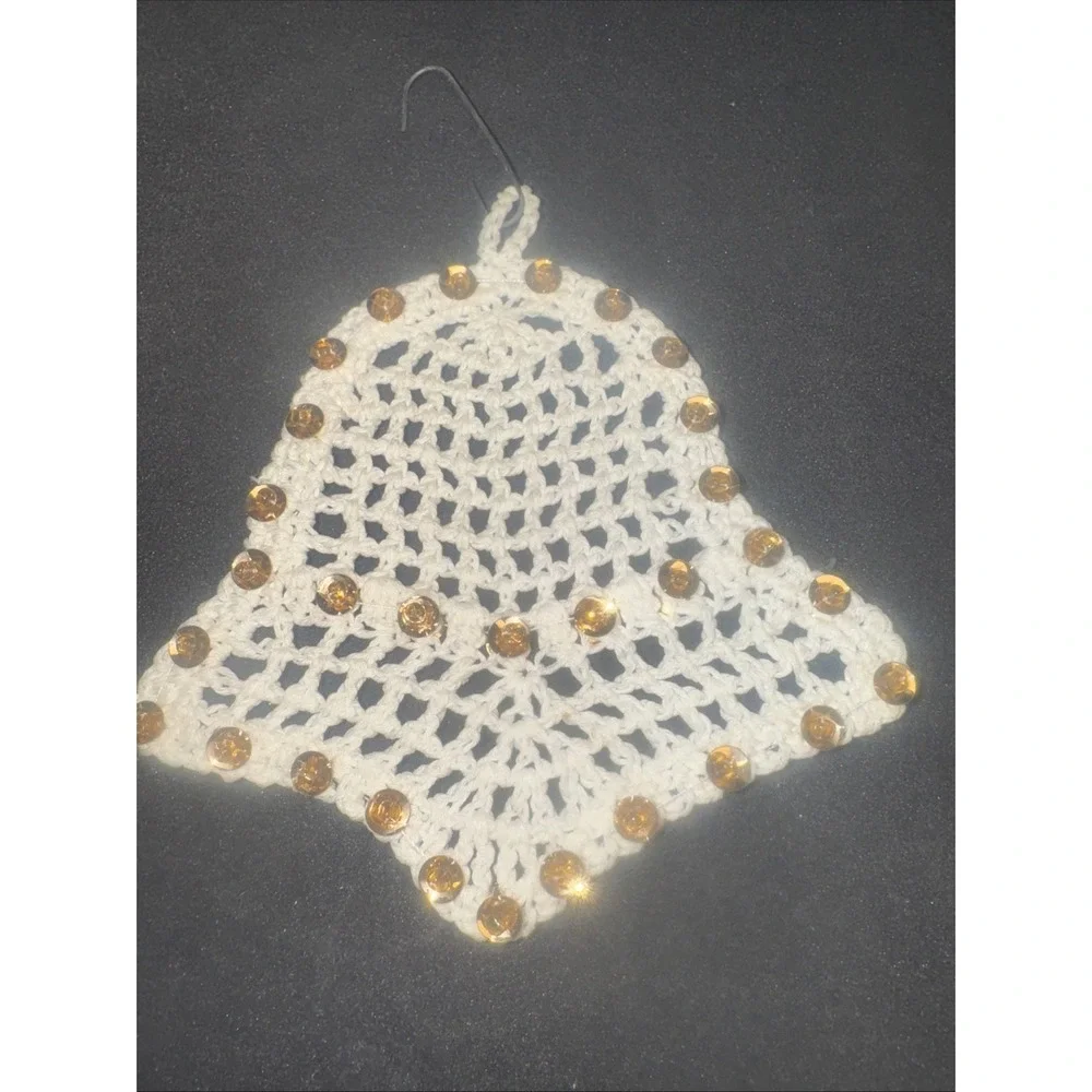 Lot of 11 vintage Hand Crocheted Christmas Ornaments‎